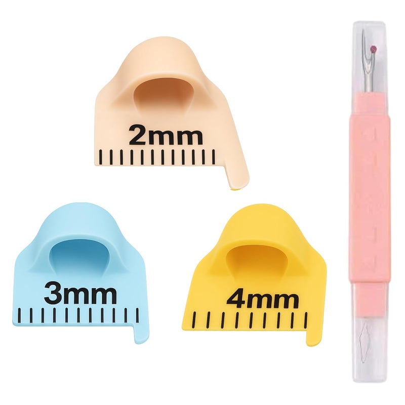 HarMomentum Edge Stitch Lock and Sewing Gauge-Sewing Gauge-Edge Sewing Lockranding Tool-Needle Gauge Quilting Ruler for Straight & Curved Seams for Beginners,Professional Sewers-2/3/4 Mm,3 Pcs,Plastic (Multi) - Image 1